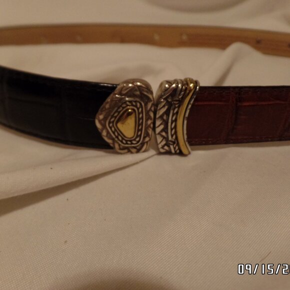 Brighton Women's Greco-Roman Leather Belt Museum Collection S21003 Beautiful Blk - Picture 16 of 16